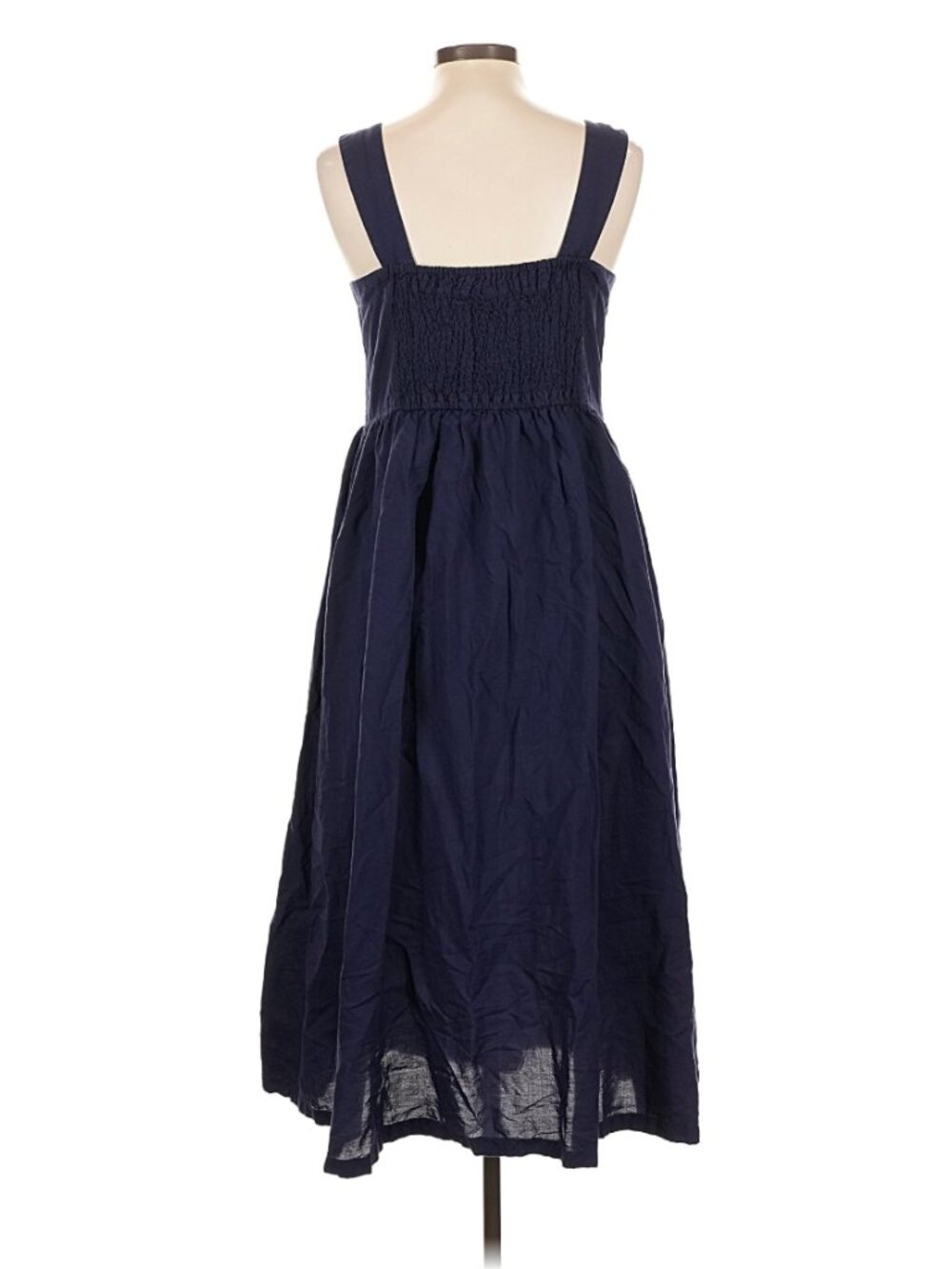 Uniqlo Navy Blue Square Neck Sundress Size L Like New - Picture 2 of 7